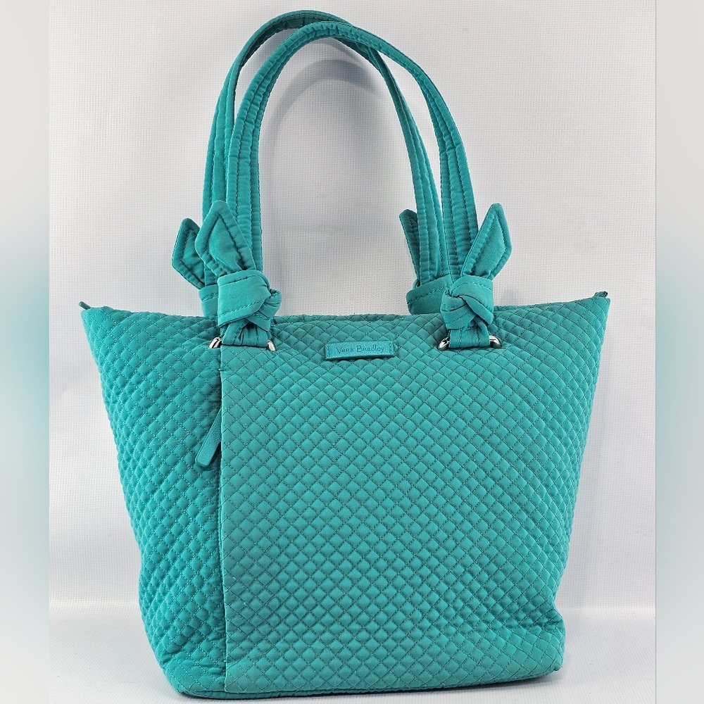 Vera Bradley Hadley East West Tote Turquoise Quilted